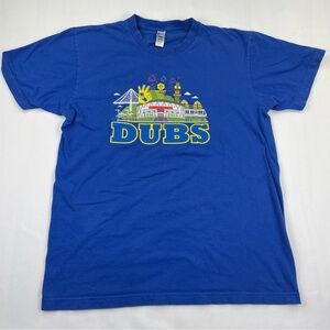 Vintage Retro GS Warriors Shirt Mens L Dubs Graphic Tee American Apparel, Blue